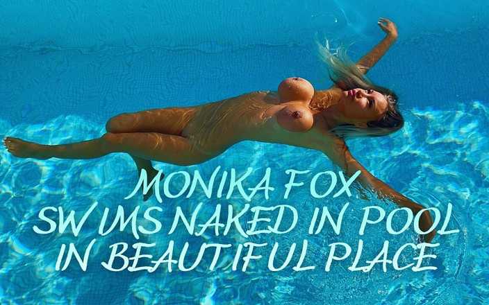 Monika Fox: Superba Monika Fox înoată goală în piscină într-un loc frumos!