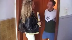 Big Titted German Stepmom Got Big Cumshot on Tits