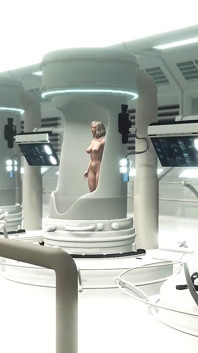Hot sex in sci-fi med bay. 3d sexy dickgirl android fucks hard a young hottie