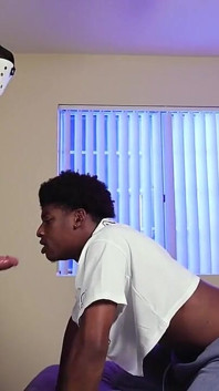 Halloween Gone Hot: Chocolate Twink Gets His Ass Thoroughly Fucked