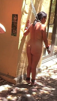 Dominatrix Mistress April - Garden torment for Rose