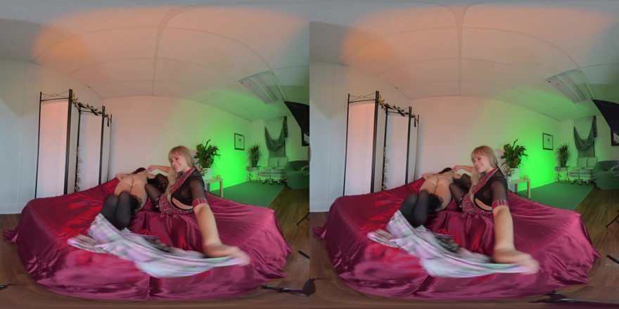 Ebony VR solos virtual reality adult films: Maddy &amp; Rollii Vol.2- Latina &amp; bionda lesbiche leccate