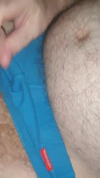 Stepdaddy Wanks in Blue Undies
