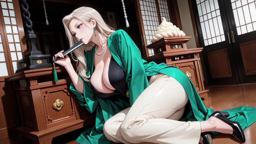 Ordered to Organize Files in the Study, She Deliberately Exposes Her Deep V-neck and Long Legs (Tay Swift X)