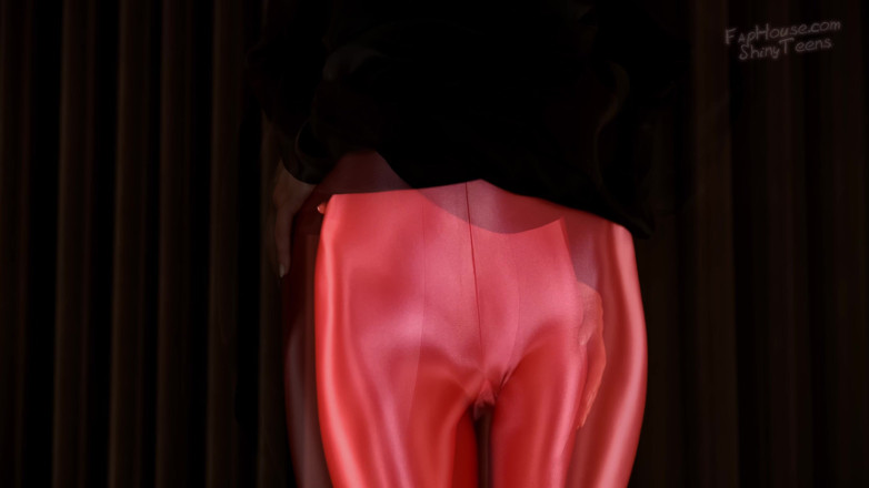 Shiny teens: Stoking spandeks 927 shiny rose