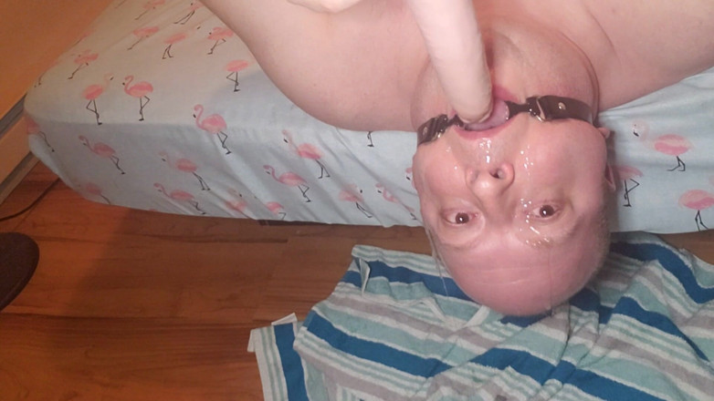 Charlieboy69: Głębokie gardło 7-calowy król kutas dildo whit usta knebl