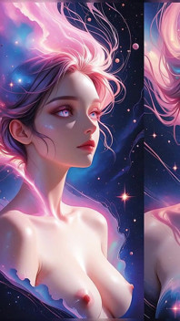 kosmik drim devi nagn mahila asli phantaasi drimaskep ai kala slaid sho men tair rahi hai