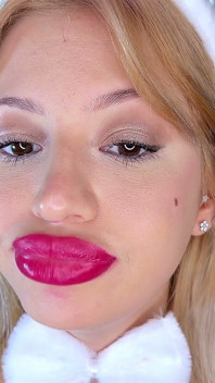 Slow Motion Lip Trembling Red Lipstick Raspberries