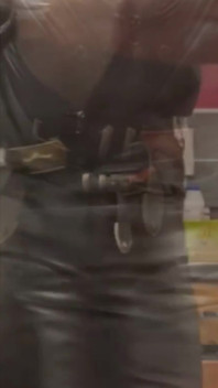 Leather Muscle Dad Smoking Solo Cock Scene