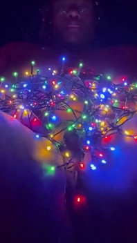 Ebony BBW Masturbates Christmas Edition