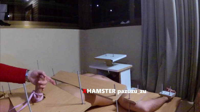 Pazuzu_zu: Amator cfnm femdom cbt ręczna robota z wiązanym kutasem. Zrujnowany...