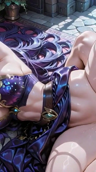 Fantezie Castle Purple Elf Zeiță muie cu labă cu picioarele la cățeluș masiv cremos cu spermă
