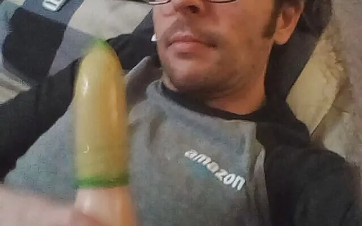 PupFritz: Pupfritz Plays with a Wrapped Sex Toy in Bedroom