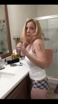 Jane spins around to give me a nice ass show