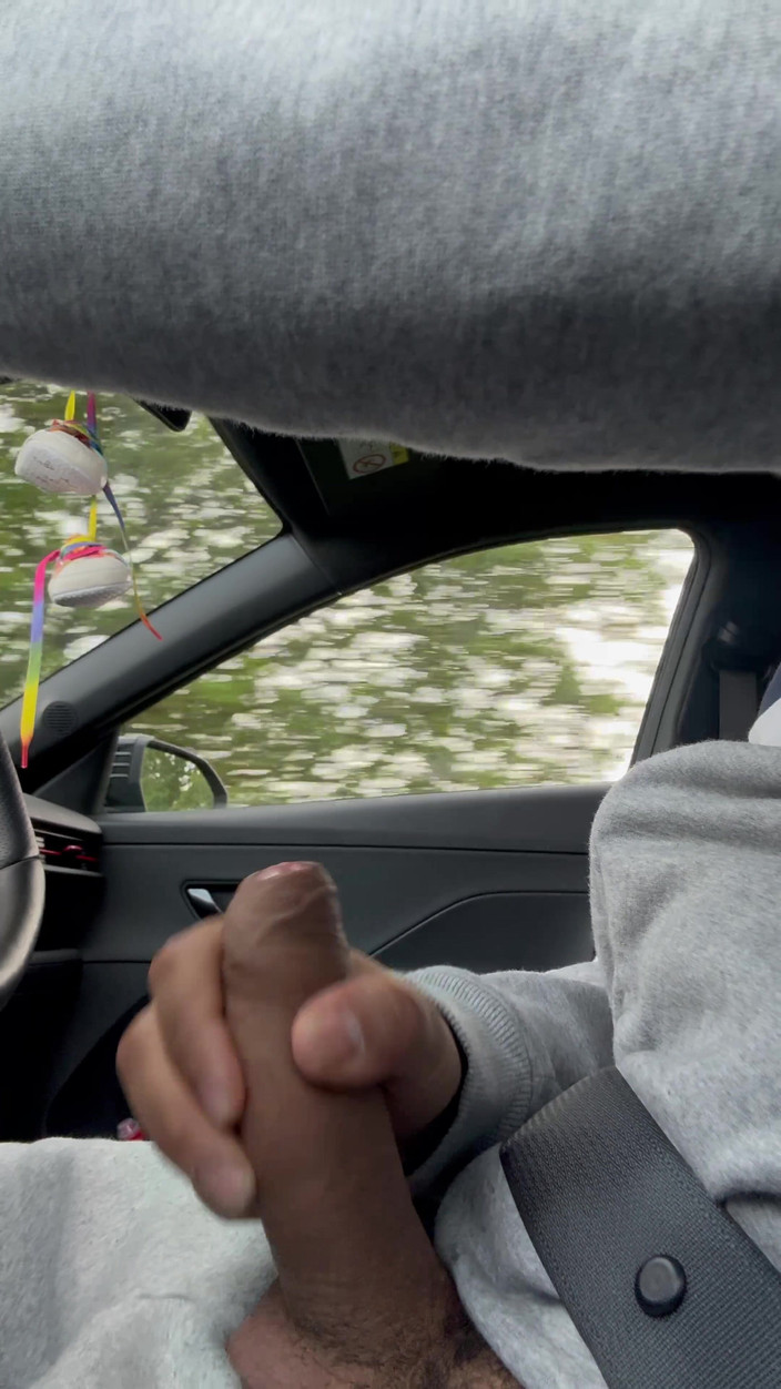 Hot dick in your ass: Handen op het wiel, lul in de hand -