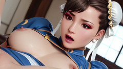 Gangbang AI: Pejuang jalanan - chun li seks anal ganas di-gangbang