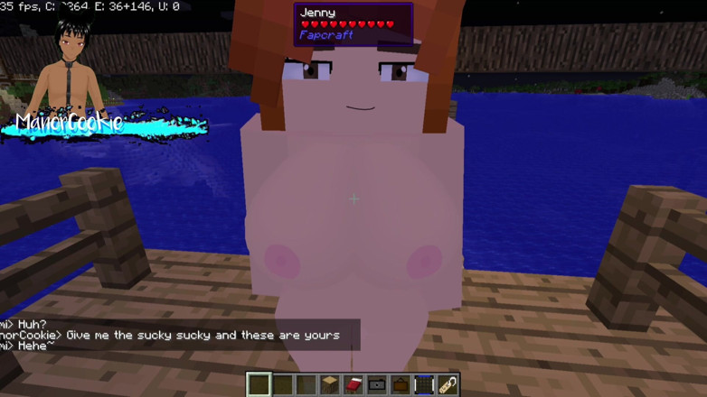 Manor Cookie: Minecraft jenny mod fapcraft - Намі збуджена і має гарні цицьки та дупу!