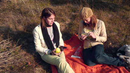 Outdoor Fucktivities: Busty babe takes it had from her slutty girlfriend
