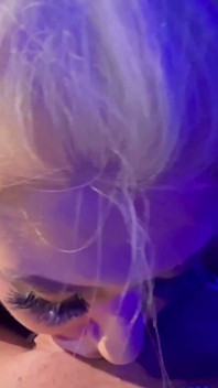 Strip Club Blowjob with Blonde BBW Babe Chanel Barbie