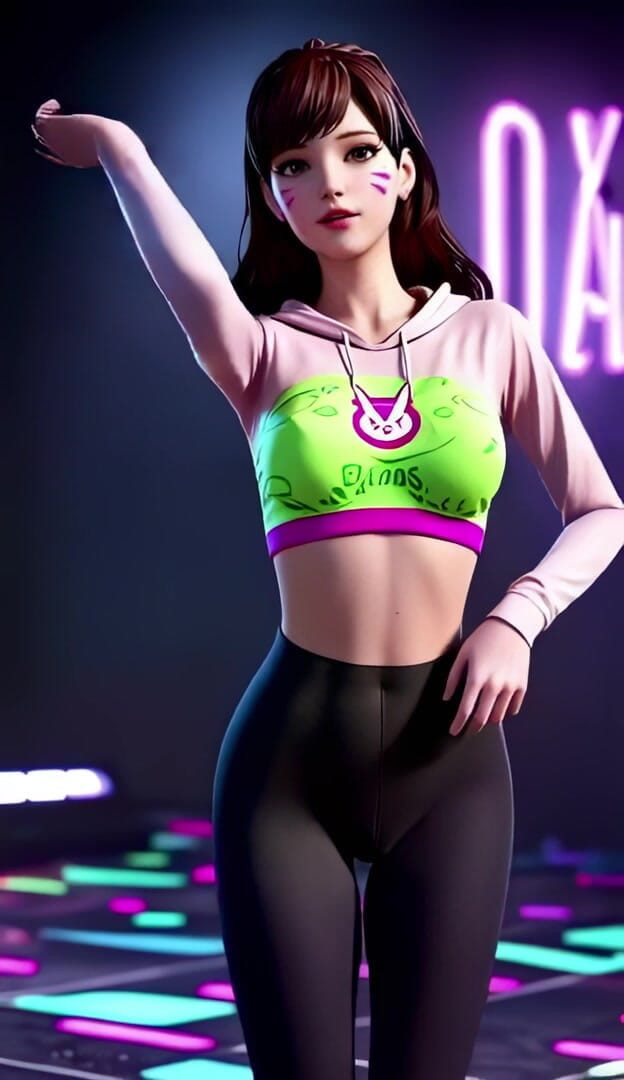 3D-Hentai Games: Baile de fuego fiery de D.va (2ne1 - fuego)