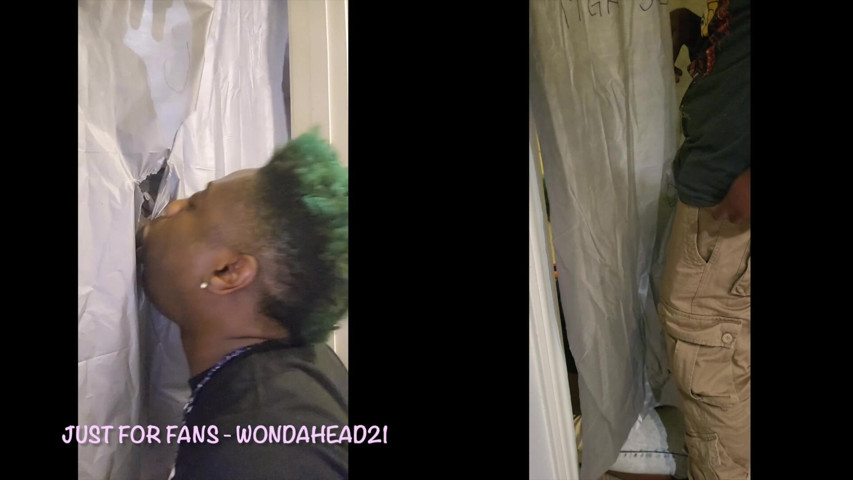 Sissy's First Glory Hole Action! (Wondahead21)