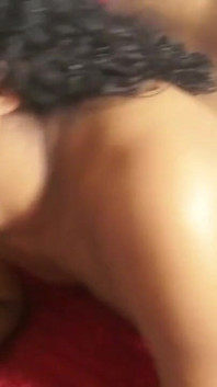 Sexy Ebony with Big Natural Tits Gives Deep Blowjob