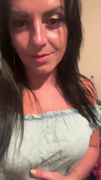 Soft Blue Dress, No Bra - Natural Tease in the Light