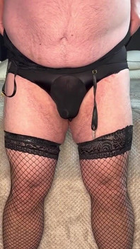 Black Sheer Skirt with Garters