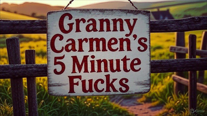 Carmen Angel: Slutty Farmor Carmen: TVå Dildo Knullade &fitta Slickad