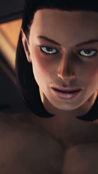 Liara y Eva Futa en una nave - animación de ciencia ficción en 3D
