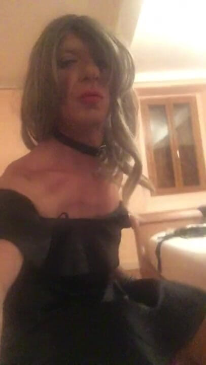 Traceytv: Kinky sissy Tracey tv satin plugged