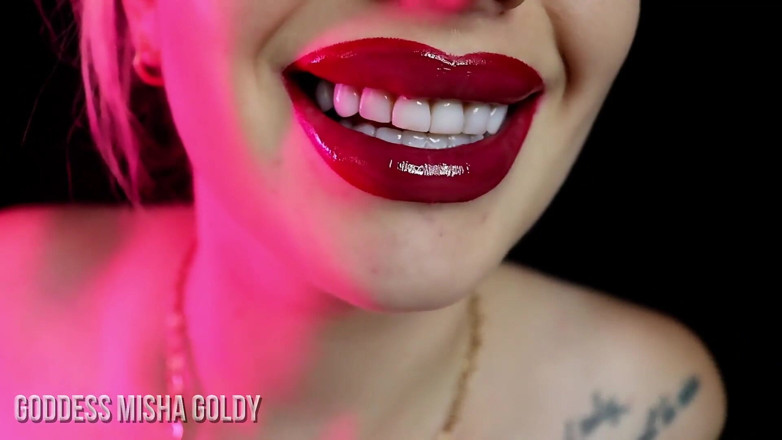 Goddess Misha Goldy: Lips addiction training! Become totally brain washed! Goon &amp; jerk 1