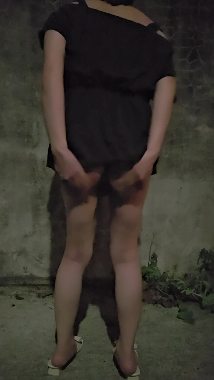 Taiwancdgirl: La trans Ting Xuan dans la nature, éjaculation sur ses jambes...