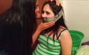 Selfgags Latina Bondage: Completamente meia-calça, fita e otn amordaçada por pequena meia-irmã!
