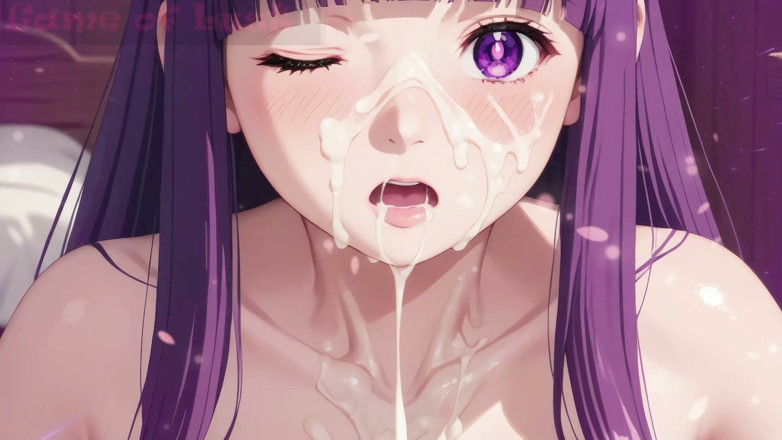 Game of Lust 3D: Gol Anime Prsatá fialová dívka POV šukání