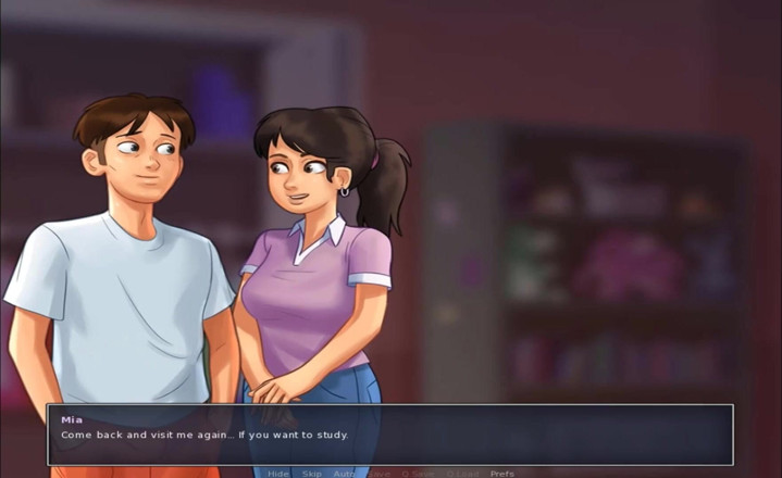 Hentai World: Summertime Saga - Mia mengongkek rakan sekelas jiran saya