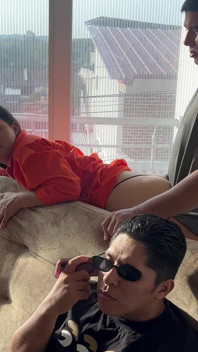I Fuck the Stepdaughter of a Blind Man Next to Him, Semen Falls on Him and He Thought It Was Cream