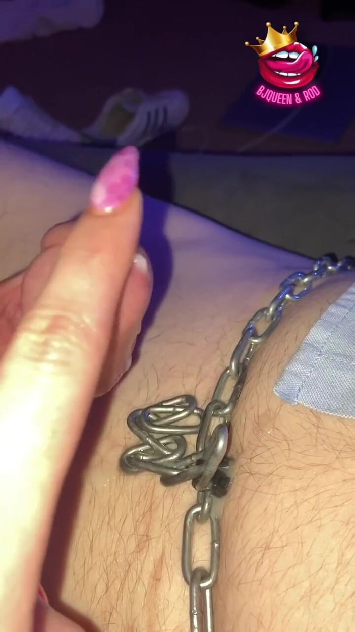 BJQueen and Rod: Langsam zieht sperma aus seinem schwanz ohne orgasmus heraus