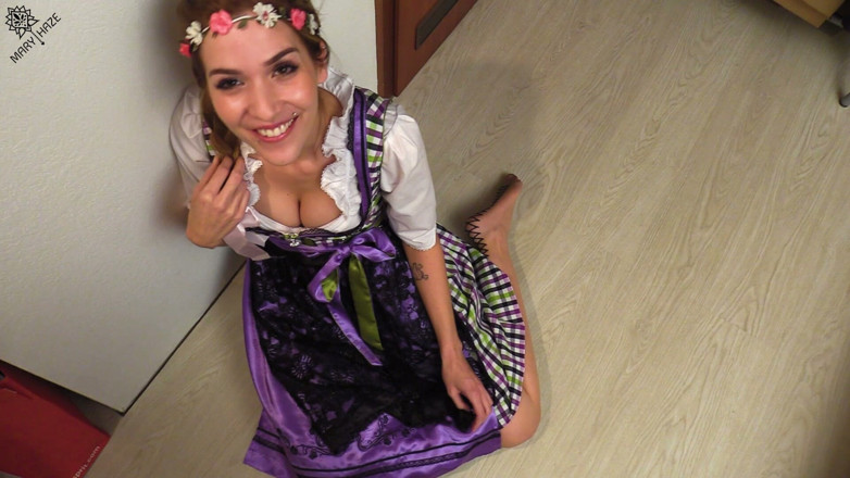Mary Haze: Dirndl Slut Swallows Your Cum!