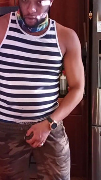 Kennie Jai Jerks off in the Kitchen and Has Tea!!