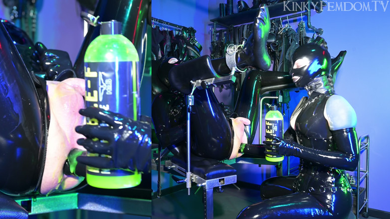 KinkyFemdomTV: Ciężka guma Dolly Lateks Podwójny Anal Fisting Ft Mistress Lunatika...