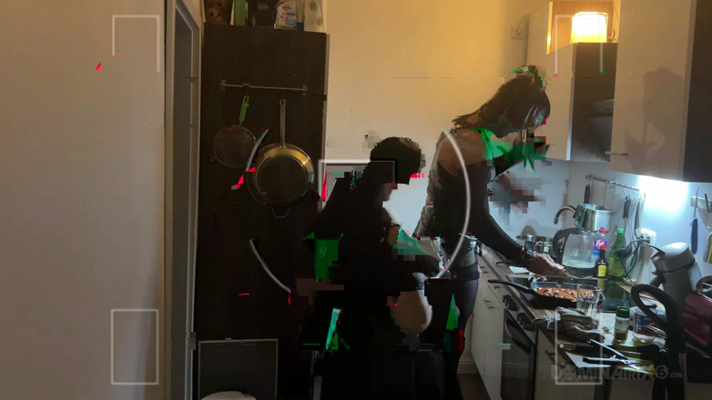 LadyPam: Dominant MILF Stretches Latex Sub's Ass Wide in Kitchen