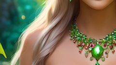 Big Breasted Nude Elf Girl with Cranberry