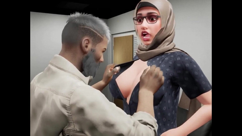 Denis animation: Entrevista com garota muçulmana com hijab