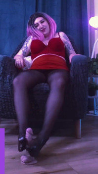 Lady Angela Nylon Footjob Solejob Black Pantyhose Tattooed Goddess Cum Countdown Nylon Feet Nylon Soles