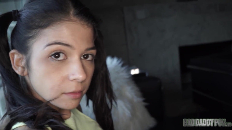 BadStepFamilyPov: Sadie Pop 1, cute and petite teen likes her stepdaddy's cock