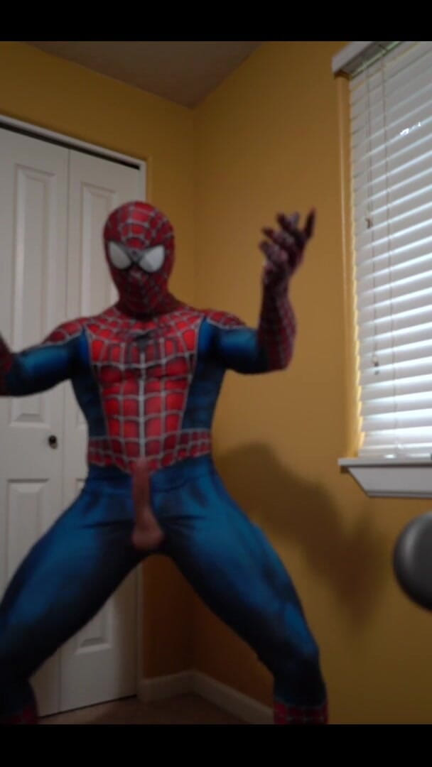 Reese Rideout: Cumming in a Spider Man Costume