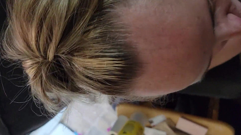 BBW Fun: Just a little afternoon head session - interracial BBC blowjob
