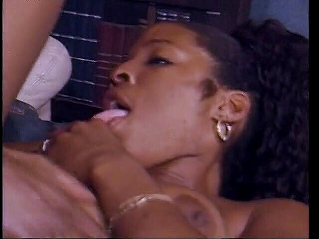 Hot and Wet: Guys poking two chocolate stars on the black leather sofa