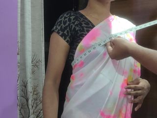 Kamaadg: Indiska kvinnor går till skräddare för stiching blus och knullar...